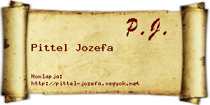 Pittel Jozefa névjegykártya